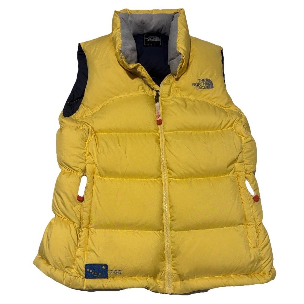 North Face 7 Summits Denali 2006 PaleLemon Goose Down 700Fill Vest Women MED YK2